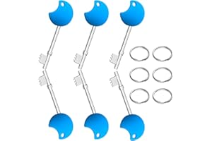 DHEISHA 6Pcs Radar Key for UK Disabled Toilet, Mellbree Zinc Alloy Toilet Key for UK Disabled Toilets