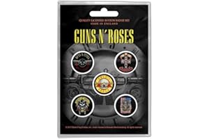 Guns n Roses Bouton broche Bullet Logo Lot de 5 Multicolore