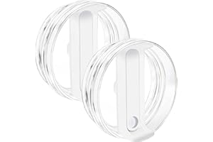 BAKDIK Ersatzdeckel für Stanley Cup, auslaufsichere Becher, Schiebeverschluss, Kunststoff, Weiß, 1,2 l