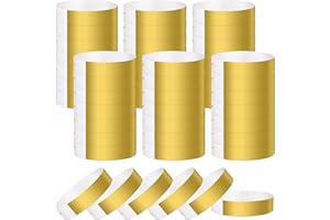 BOUBONI 300 bracciali per eventi, festival, braccialetti di carta, impermeabili, per il controllo e la sicurezza durante gli eventi (oro)