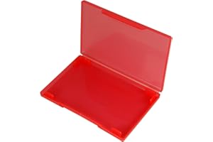 WestonBoxes Plastic Business Card Pocket Wallet for 10-15 Cards or 2-3 Debit or Credit Cards (Red, 5-Pack)