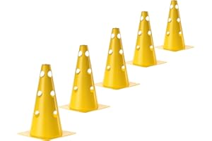 ‎SPORTIKEL24 SPORTIKEL24 Loch-Markierkegel 30 cm – Soft-Pylone – Markierkegel – 5 im Set – Fußball, Hundetraining, Kitas & Pferdetraining – für Agility- & Koordinationstraining – unzerbrechlich