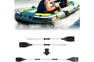 CHEULING 2 Pcs 128cm Kayak Paddle Boat Oars Aluminum Alloy Double Ended Detachable Paddle Tool Non Slip Lightweight Oars for Inflatable Boat Rafting Canoe Dinghy Rowing Sailing