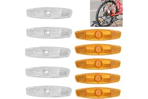Qiwenr 10Pcs Catadioptre Velo RéFlecteurs VéLo SûR,RéFlecteurs De Rayons De VéLo RéFlecteurs pour Rayon VéLo,RéFlecteur De VéLo Avant Et ArrièRe RéFlecteur De VéLo,Roues VéLo Route RéFlecteurs