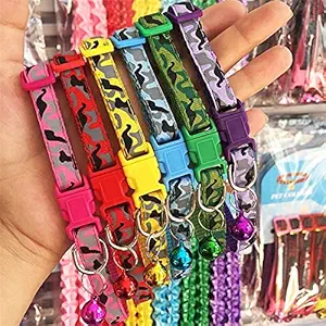 PSK PET MART 2PCS Breakaway Bowtie Cat Collar -Cat Collar with Bell Kitten Collars with Bell Charm, Solid & Safe, Mixed Colors 2 Pcs Set