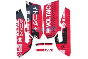 HUYUN Coole Muster Texturen Griptape kompatibel für Razer Viper/Viper Ultimate Gaming Maus (rot)