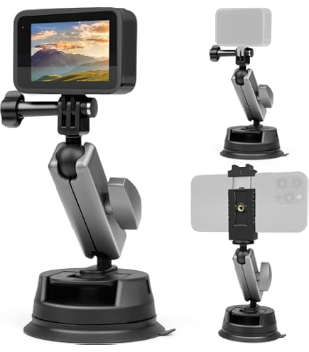 Alliage d'aluminium Support Ventouse pour DJI Action 2,Gopro 10 9 8