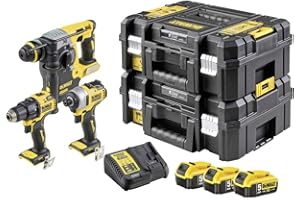 DEWALT PAQUETE COMBINADO DE DESTORNILLADOR INALÁMBRICO DCK377P3T, 18 VOLTIOS, TALADRO DE IMPACTO DCK377P3T-QW