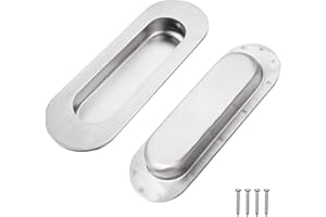 YEYIT Maniglie a Incasso in Acciaio Inox 2 pezzi scorrevole ovale maniglia nascoste con viti nascoste per Cassetto e Mobiletto