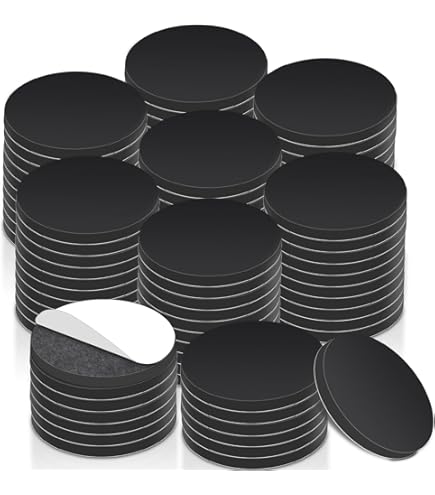 Bewudy 10 Pièces Plaquettes Métalliques Autocollantes, 40 Mm Plaque Métallique Fines Pour Aimants Plaques Métalliques Noire Et Argentée Avec Adhésif- Compatible Avec Support Magnétique (Rondes