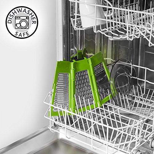 Wonder Worker Skill Faltbare Reibe Edelstahl Rostfrei Grün 14X20.5cm - 4