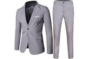 Bkazwe bito da Cerimonia 2 Pezzi per Ragazzo Vestito Elegante per Bambini, 2 Pezzi, con Giacca con Revers a Lancia e Pantaloni, Smoking da Bambino, per Matrimoni e Feste Abbigliamento Gentleman