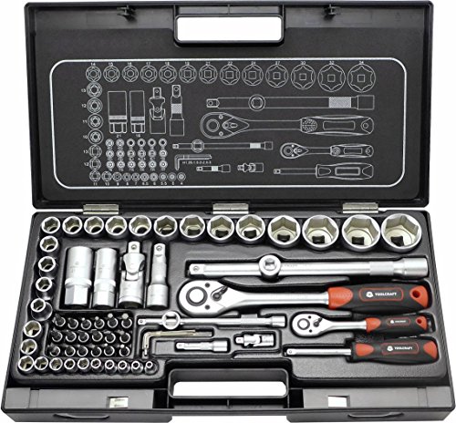 Preisvergleich Produktbild Toolcraft 65TLG. STECKSCHLÜSSELSATZ 12,5 + 6,3 MM