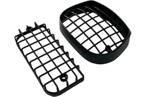 seba.ricambi Coppia Griglie Retine Faro Fanale Anteriore e Posteriore Ciclomotore Ciao C7 Px P Pxv Pv Nere
