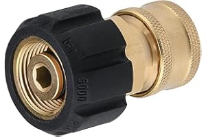 AIM Tools Szybkozłącze myjki ciśnieniowej 3/8 cala do M22 14 mm metryczne, do pistoletu do myjki wysokociśnieniowej i węża, 5000 PSI 171336