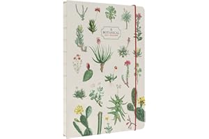 Kokonote Botanical Cacti & Succulents A5 Notebook - Bullet Journal - Notebooks A5 - Notepads A5 - A5 Notepad - Dotted Notebook A5 - Dotted Bullet Journal - Dotted Paper