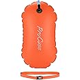 ProCase Highly Visible Swim Buoy, Lightweight Tow Float with Adjustable Waist Belt for Open Water Swimming, Kayaking, Snorkelling, Training -Orange