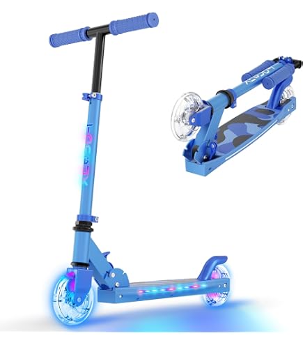 Spiderman Trottinette Lumineuse à 2 Roues pour Enfants | sous Licence Officielle Unisexe | Trottinette Pliable et réglable à Deux Roues | À partir de