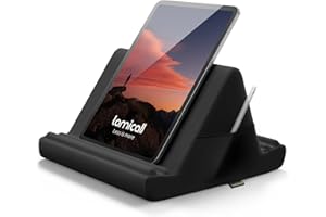 Lamicall Cuscino Supporto per Tablet - Supporto Tablet per Cuscino per Divano Letto, 2021 iPad Pro 9.7, 10.5, 12.9, iPad Air mini 2 3 4, Switch, Samsung Tab, iPhone, Libri, altro Tablet - Nero