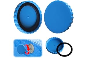 CHIHOLEN Winterverschluss Set für Intex und Bestway Pools, 2 Stück Winterstopfen Pool mit Passenden Dichtungen, Pool Zubehör, Frostsicher & Dicht Winterverschlusskappe Pool