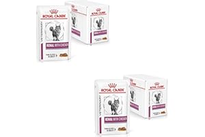 Royal Canin Veterinary Renal Pollo | Paquete Doble | 2 x 12 x 85 g | Alimento Completo para Gatos Adultos | para Problemas renales | En Bolsa Fresca