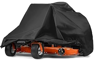 BRUWAA Zero Turn Mower Cover, 210D Universal Fit Lawn Mower Covers, Waterproof, UV, Dust and Wind-Resistant for Outdoor Protection