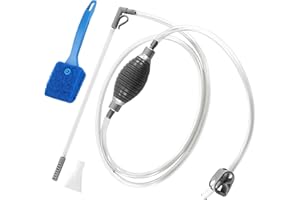 KOUHA Strumenti per Cambio Acqua Acquario Aspirarifiuti per Pulizia Acquario Set di Pulizia dell'acquario Sifone Acquario Piccolo con Spazzola per la Pulizia per Cambio dell Acqua dell Acquario