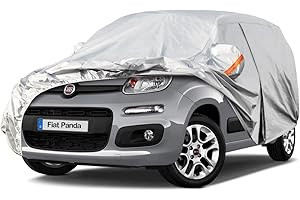 Kayme 6 Layers Hatchback Car Cover Waterproof Breathable, Custom Fit Fiat Panda (2011-2023), Outdoor Full Small Car Cover Sun Rain UV Dust All Weather Protection. Shipping From European Warehouse.