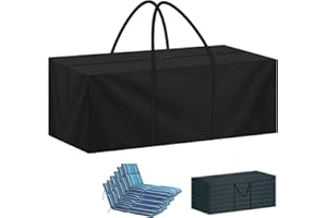 LAMUNI Bolsa de Almacenamiento para Cojines Jardín, Impermeable Funda Cojín Bolsa para Muebles, Grande Bolsa para Cojines de Exterior, Bolsa de Almacenamiento para árbol de Navidad, 175x60x80cm