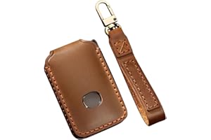 ontto Étui de clé de Voiture en Cuir - pour Mazda 3 Alexa CX-30 CX-4 CX-5 CX-8 2019 2020 - Accessoires de télécommande - Étui Porte-clés - Protection 3 Boutons - Marron B