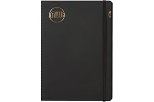 NU: Nu Notebooks - Kraft Range - Black Stitched Spine A5 Notebook - Stationery Notebooks - Professional Notepad - 80 Pages