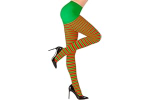 W WIDMANN MILANO Party Fashion - Strumpfhose, gestreift oder gepunktet, 70 DEN, Halloween, Faschingskostüme