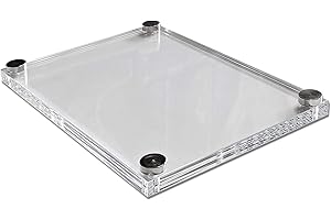 GOYAPRINT Doble Placa de Metacrilato Transparente Para Atornillar Marco de Acrílico Con Embellecedores Metalicos (5+5 mm, 19x14 cm)