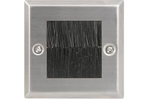 AV LINK Brush Wallplate Single | Steel