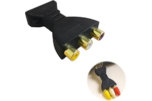 Zescyha Adaptador HDMI a 3RCA, Adaptador HDMI RGB, Convertidor 1080P, Conector Macho a Hembra (Rojo, Blanco, Amarillo), Compatible con TV, Consolas de Videojuegos, PC, Reproductores DVD, Proyectores