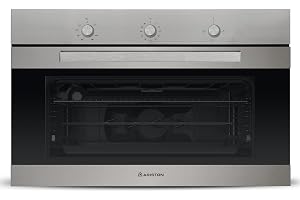 Ariston Built In 90cm Full Gas Oven, Mechanical Controls, Conventional Functions, Safety, Glass Ventilated Door With Interior Light, Integrated Cleaning System, Made Turkey, Inox GGSM53IXA30