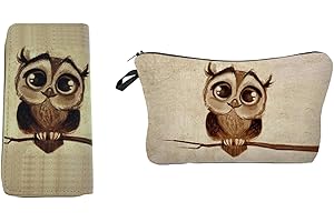 Eabdice Modna kosmetyczka, 2 sztuki, nadaje się do kosmetyczki, kosmetyczki, kosmetyczki, kosmetyczki, brązowy, model