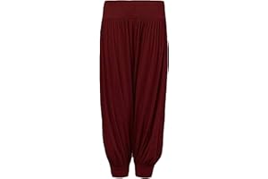 STAR FASHION Kids Harem Loose Casual Baggy Sports Dancing Pants Girls Harem Children Trouser with Leg Cuffs Elasticated Waist UK 5 Years to 13 Years