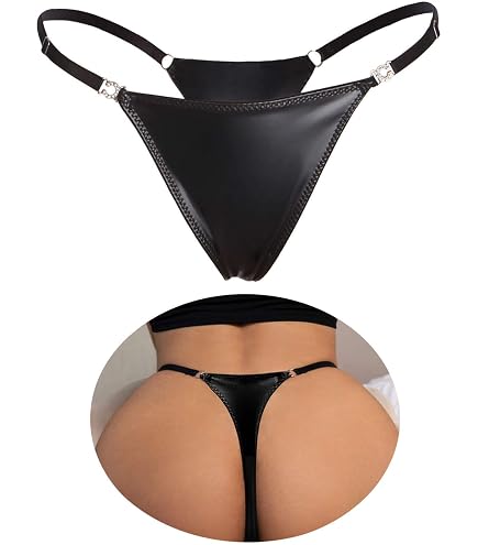 String Obsessive Noir Modèle 855 à Lanières - Sous-vêtement Sexy Neuf Avec étiquettes