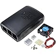 XCLUMA Raspberry pi 2 pi 3Model B ABS Blob case with Mini Fan (Black)