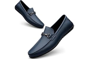 SUCCTTSSFUL Mocassini Uomo Pelle Eleganti Slip-on Scarpe da Guida Scarpe da Barca Classic Loafers Estivi Moda Pelle Pantofole Leggere Traspiranti