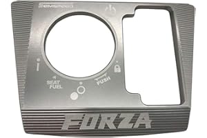 LongGreat Couvercle de commutateur de Verrouillage électrique Cadre de Couverture de Capuchon de Verrouillage de clé d'allumage de Moto pour Honda Forza 300 125 250 2018-2020