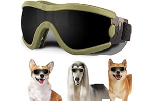 NICERINC PET Medium Dog Sunglasses with Adjustable Strap UV Protection, Winproof Puppy Sunglasses, Suitable for Dogs Eyes Protection，Soft Dog Goggles