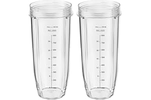 MEET JUICE Pieza de repuesto para licuadora Nutri Ninja 2 unidades 32 oz tazas de repuesto para batidoras Nutri Ninja Auto-iQ Series