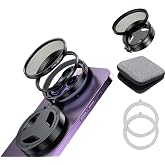 Magnetic CPL Filter for iPhone, Rotatable Expandable 52mm Circular Polarizer Polarizing Filter for Mag-Safe, Foldable Phone F