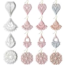 6 Polymer Clay Ausstecher Set – Vintage Muster Für Ohrringe, Blumen, Herzen & Mehr