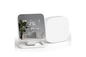 BEOK CONTROLS Beok Thermostat sans Fil programmable quotidiennement avec récepteur,Tuya Thermostat Connecté WiFi pour chaudière Compatible avec Alexa et Google Home Alimentation par Piles o USB