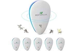 COODAY Ultrasonido para Ratones, antimosquitos ultrasónicos, Repelente ultrasónico, Anti Mosquitos, Dispositivo Interno, Repelente de Insectos de Rata [6 Paquetes]