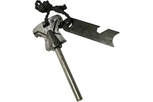Alfresco Feuerstahl Outdoor, Tragbar Feuerstein Survival mit Lineal, Magnesium Feuerstarter, Firestarter zum Campen Für Camping und Überleben in der Wildnis, Outdoor Prepper Ausrüstung