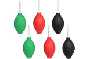 Fayemint-paket med 6 bälgar dammblåsare, kamerabälgar, luftfläkt i mjukt gummi, för rengöring av kameror, SLR-kameror, objekt